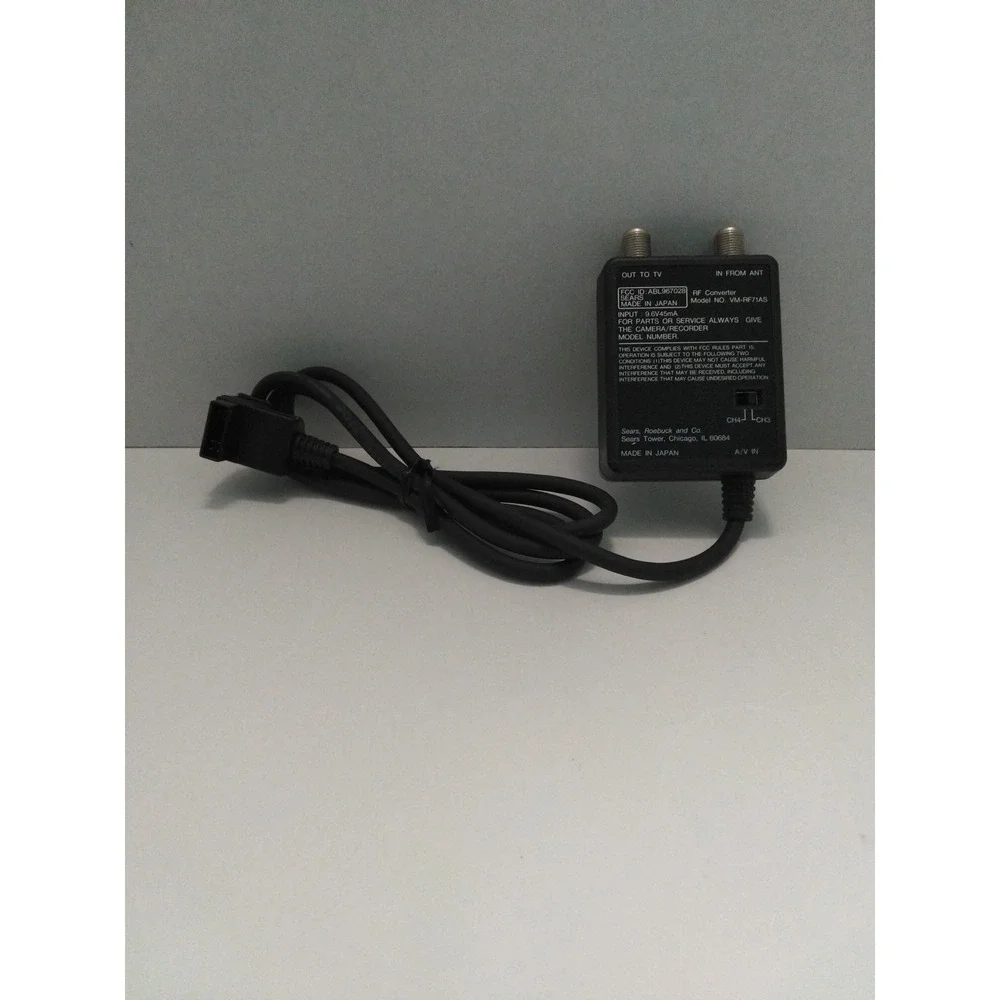 Sears RF Converter VM-RF71AS 9.6 VOLTS 45 MILLIAMPS  Camera / Camcorder Adapter